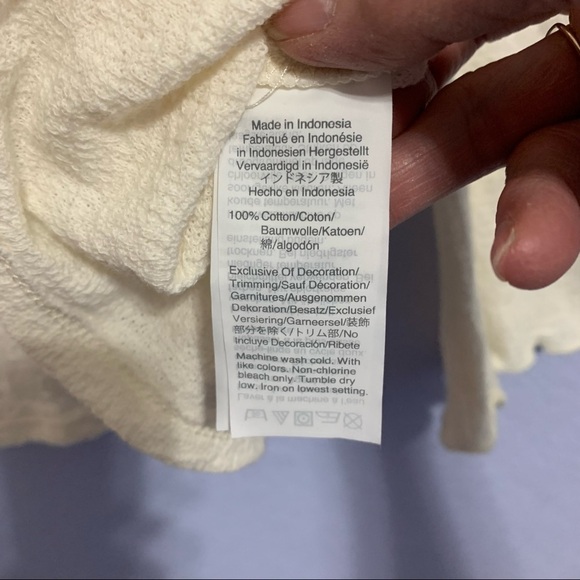 Madewell Texture & Thread Ruffle Neck Bell Sleeves Top - Picture 4 of 6